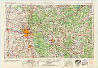 Oklahoma City Oklahoma Historical topographic map, 1:250000 scale, 1 X 2 Degree, Year 1957