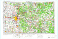 Oklahoma City Oklahoma Historical topographic map, 1:250000 scale, 1 X 2 Degree, Year 1957