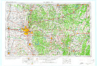 Oklahoma City Oklahoma Historical topographic map, 1:250000 scale, 1 X 2 Degree, Year 1957