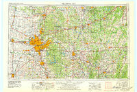 Oklahoma City Oklahoma Historical topographic map, 1:250000 scale, 1 X 2 Degree, Year 1957