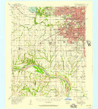 Oklahoma City Oklahoma Historical topographic map, 1:62500 scale, 15 X 15 Minute, Year 1956
