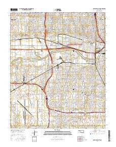 Oklahoma City Oklahoma Current topographic map, 1:24000 scale, 7.5 X 7.5 Minute, Year 2016
