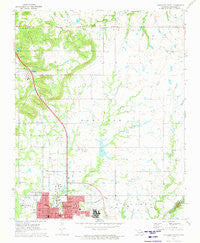 Okmulgee North Oklahoma Historical topographic map, 1:24000 scale, 7.5 X 7.5 Minute, Year 1971