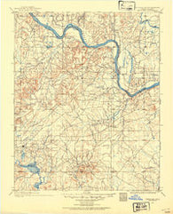 Okmulgee Oklahoma Historical topographic map, 1:125000 scale, 30 X 30 Minute, Year 1896