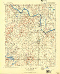 Okmulgee Oklahoma Historical topographic map, 1:125000 scale, 30 X 30 Minute, Year 1896