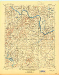Okmulgee Oklahoma Historical topographic map, 1:125000 scale, 30 X 30 Minute, Year 1900