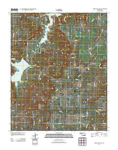 Okmulgee Lake Oklahoma Historical topographic map, 1:24000 scale, 7.5 X 7.5 Minute, Year 2012