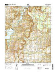 Okmulgee Lake Oklahoma Current topographic map, 1:24000 scale, 7.5 X 7.5 Minute, Year 2016