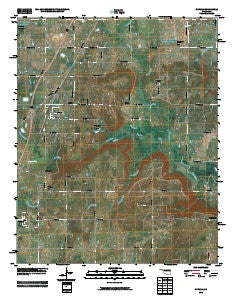 Oktaha Oklahoma Historical topographic map, 1:24000 scale, 7.5 X 7.5 Minute, Year 2010