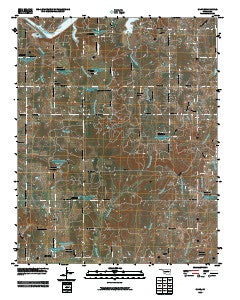 Olive Oklahoma Historical topographic map, 1:24000 scale, 7.5 X 7.5 Minute, Year 2009