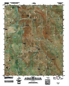 Olney Oklahoma Historical topographic map, 1:24000 scale, 7.5 X 7.5 Minute, Year 2009