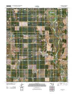 Olustee Oklahoma Historical topographic map, 1:24000 scale, 7.5 X 7.5 Minute, Year 2012