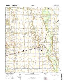 Olustee Oklahoma Current topographic map, 1:24000 scale, 7.5 X 7.5 Minute, Year 2016