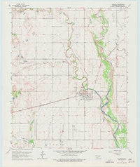 Olustee Oklahoma Historical topographic map, 1:24000 scale, 7.5 X 7.5 Minute, Year 1964