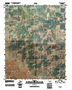 Omega Oklahoma Historical topographic map, 1:24000 scale, 7.5 X 7.5 Minute, Year 2009