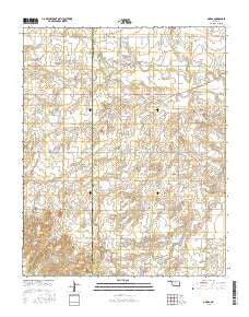 Omega Oklahoma Current topographic map, 1:24000 scale, 7.5 X 7.5 Minute, Year 2016