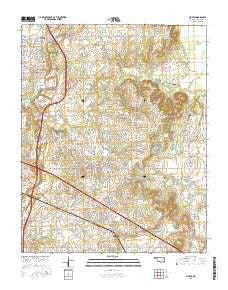 Oneta Oklahoma Current topographic map, 1:24000 scale, 7.5 X 7.5 Minute, Year 2016