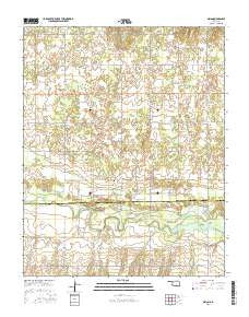 Orion Oklahoma Current topographic map, 1:24000 scale, 7.5 X 7.5 Minute, Year 2016