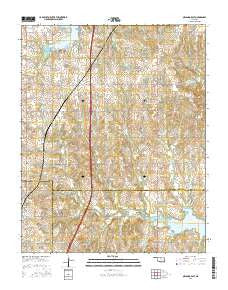 Orlando East Oklahoma Current topographic map, 1:24000 scale, 7.5 X 7.5 Minute, Year 2016