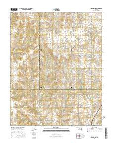 Orlando West Oklahoma Current topographic map, 1:24000 scale, 7.5 X 7.5 Minute, Year 2016