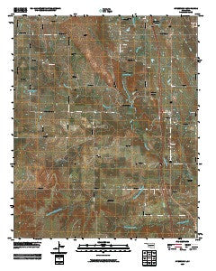 Overbrook Oklahoma Historical topographic map, 1:24000 scale, 7.5 X 7.5 Minute, Year 2009