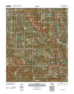 Overbrook Oklahoma Historical topographic map, 1:24000 scale, 7.5 X 7.5 Minute, Year 2012