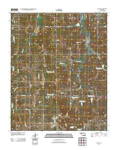 Paden Oklahoma Historical topographic map, 1:24000 scale, 7.5 X 7.5 Minute, Year 2012