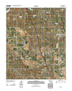 Paoli Oklahoma Historical topographic map, 1:24000 scale, 7.5 X 7.5 Minute, Year 2012
