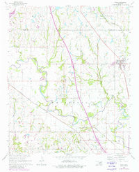 Paoli Oklahoma Historical topographic map, 1:24000 scale, 7.5 X 7.5 Minute, Year 1965