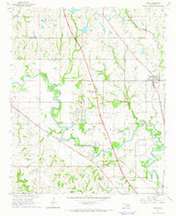 Paoli Oklahoma Historical topographic map, 1:24000 scale, 7.5 X 7.5 Minute, Year 1965