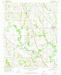 Paoli Oklahoma Historical topographic map, 1:24000 scale, 7.5 X 7.5 Minute, Year 1965