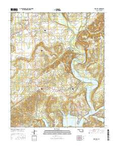 Park Hill Oklahoma Current topographic map, 1:24000 scale, 7.5 X 7.5 Minute, Year 2016