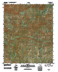 Parker Oklahoma Historical topographic map, 1:24000 scale, 7.5 X 7.5 Minute, Year 2010