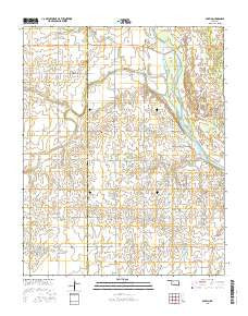 Parvin Oklahoma Current topographic map, 1:24000 scale, 7.5 X 7.5 Minute, Year 2016