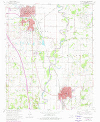 Pauls Valley Oklahoma Historical topographic map, 1:24000 scale, 7.5 X 7.5 Minute, Year 1965