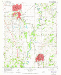 Pauls Valley Oklahoma Historical topographic map, 1:24000 scale, 7.5 X 7.5 Minute, Year 1965