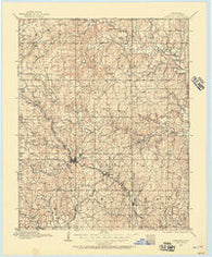 Pawhuska Oklahoma Historical topographic map, 1:125000 scale, 30 X 30 Minute, Year 1909