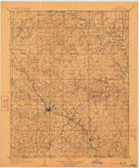 Pawhuska Oklahoma Historical topographic map, 1:125000 scale, 30 X 30 Minute, Year 1910