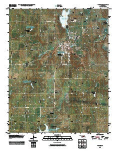 Pawnee Oklahoma Historical topographic map, 1:24000 scale, 7.5 X 7.5 Minute, Year 2009