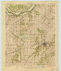 Pawnee Oklahoma Historical topographic map, 1:62500 scale, 15 X 15 Minute, Year 1936
