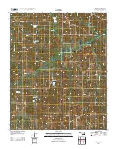 Pearson Oklahoma Historical topographic map, 1:24000 scale, 7.5 X 7.5 Minute, Year 2012