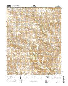 Pearsonia Oklahoma Current topographic map, 1:24000 scale, 7.5 X 7.5 Minute, Year 2016