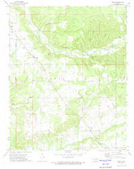Peggs Oklahoma Historical topographic map, 1:24000 scale, 7.5 X 7.5 Minute, Year 1972