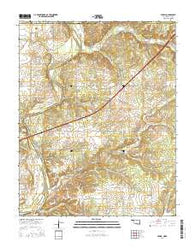 Peoria Oklahoma Current topographic map, 1:24000 scale, 7.5 X 7.5 Minute, Year 2016