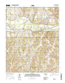 Perkins Oklahoma Current topographic map, 1:24000 scale, 7.5 X 7.5 Minute, Year 2016
