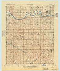 Perkins Oklahoma Historical topographic map, 1:62500 scale, 15 X 15 Minute, Year 1909