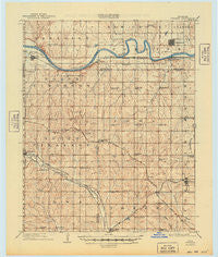 Perkins Oklahoma Historical topographic map, 1:62500 scale, 15 X 15 Minute, Year 1909
