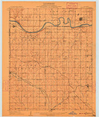 Perkins Oklahoma Historical topographic map, 1:62500 scale, 15 X 15 Minute, Year 1909
