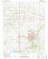 Perry Oklahoma Historical topographic map, 1:24000 scale, 7.5 X 7.5 Minute, Year 1972