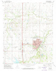 Perry Oklahoma Historical topographic map, 1:24000 scale, 7.5 X 7.5 Minute, Year 1972